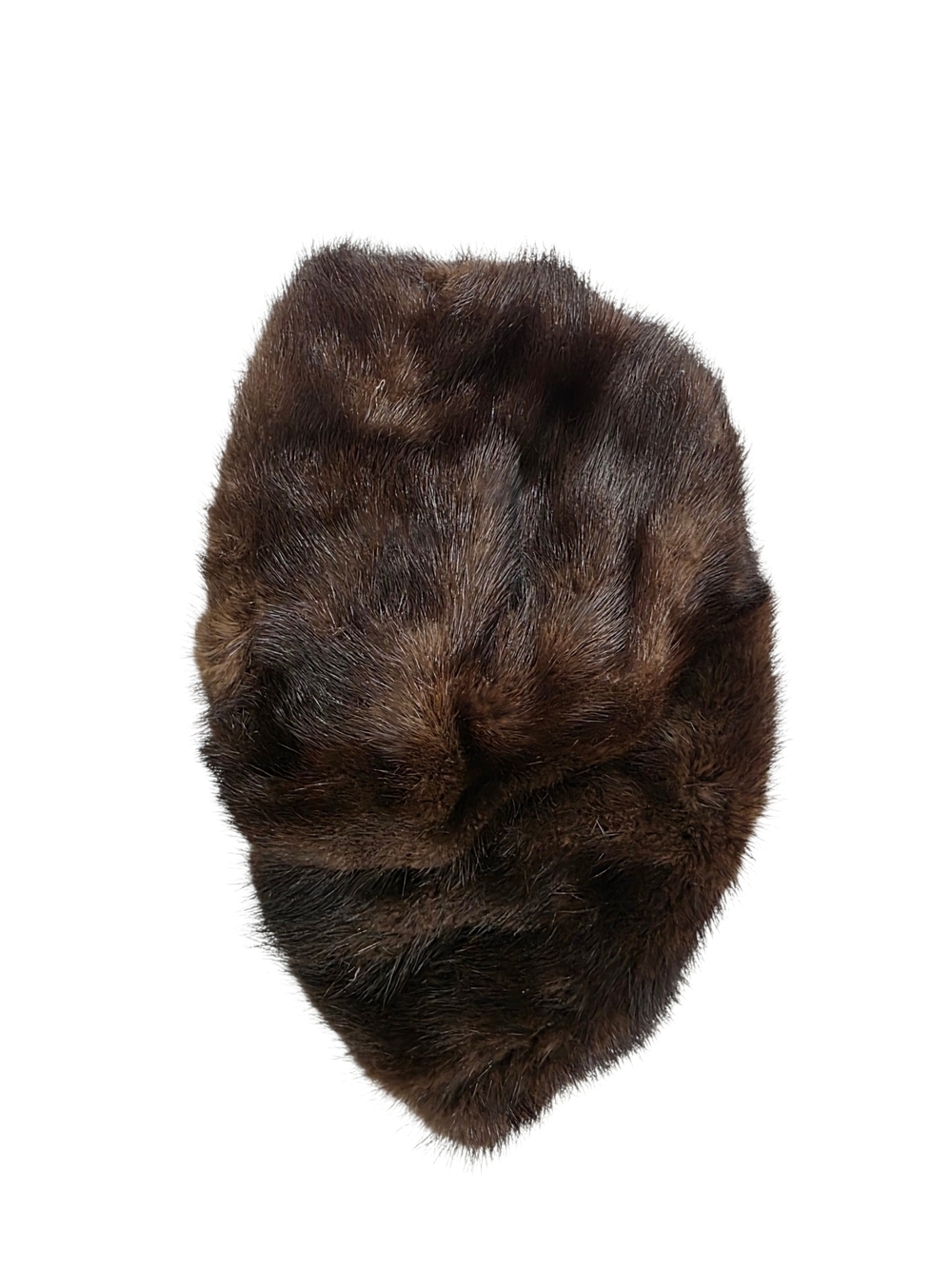Constance Modiste Vintage Dark Brown mink Fur Beanie Hat